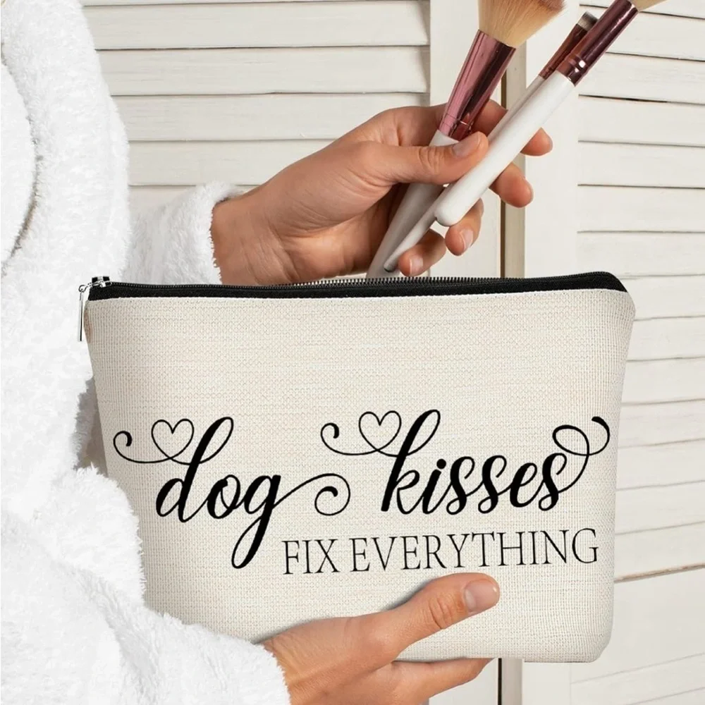 Makeup Bag Dog Kisses Fix Everything